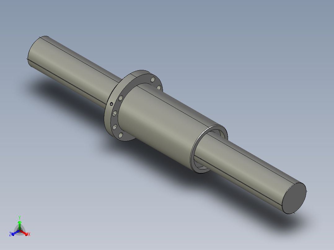JF10032-8滚珠丝杆3D模型主视图