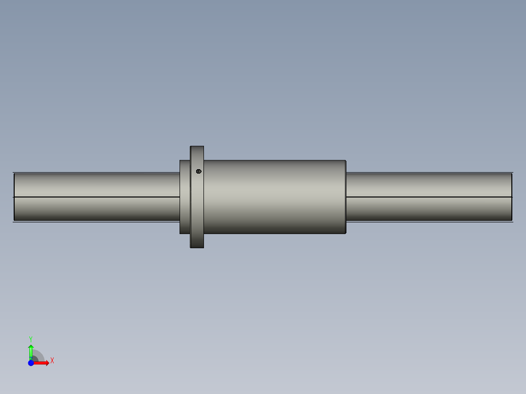 JF10032-8滚珠丝杆3D模型前视图