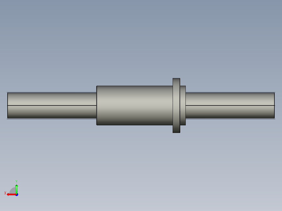 JF10032-8滚珠丝杆3D模型后视图