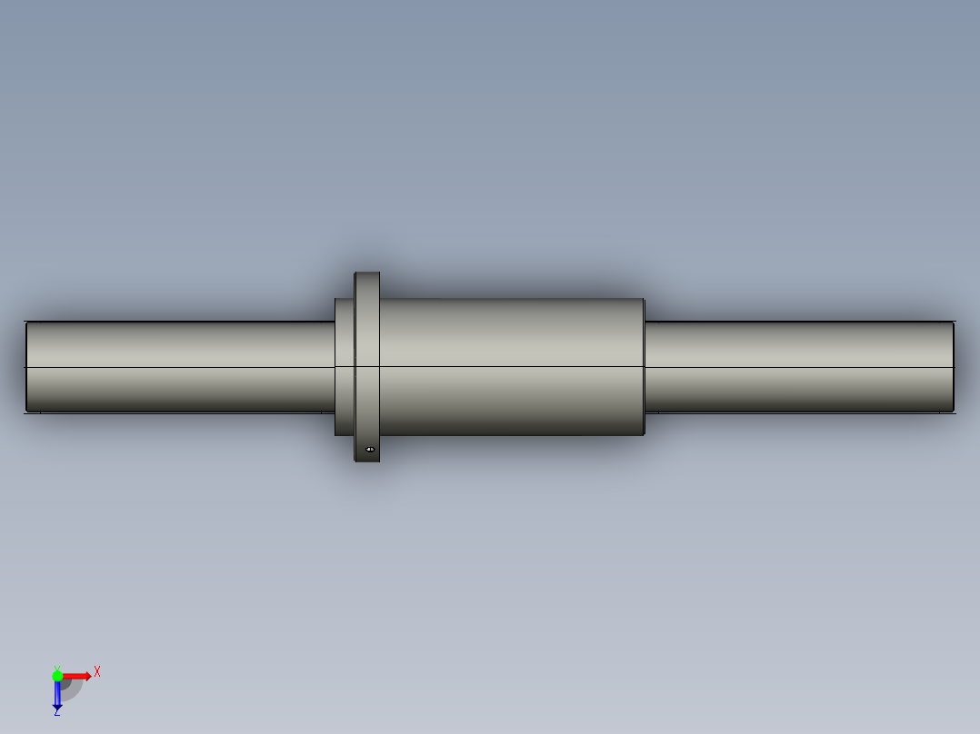 JF10032-8滚珠丝杆3D模型俯视图