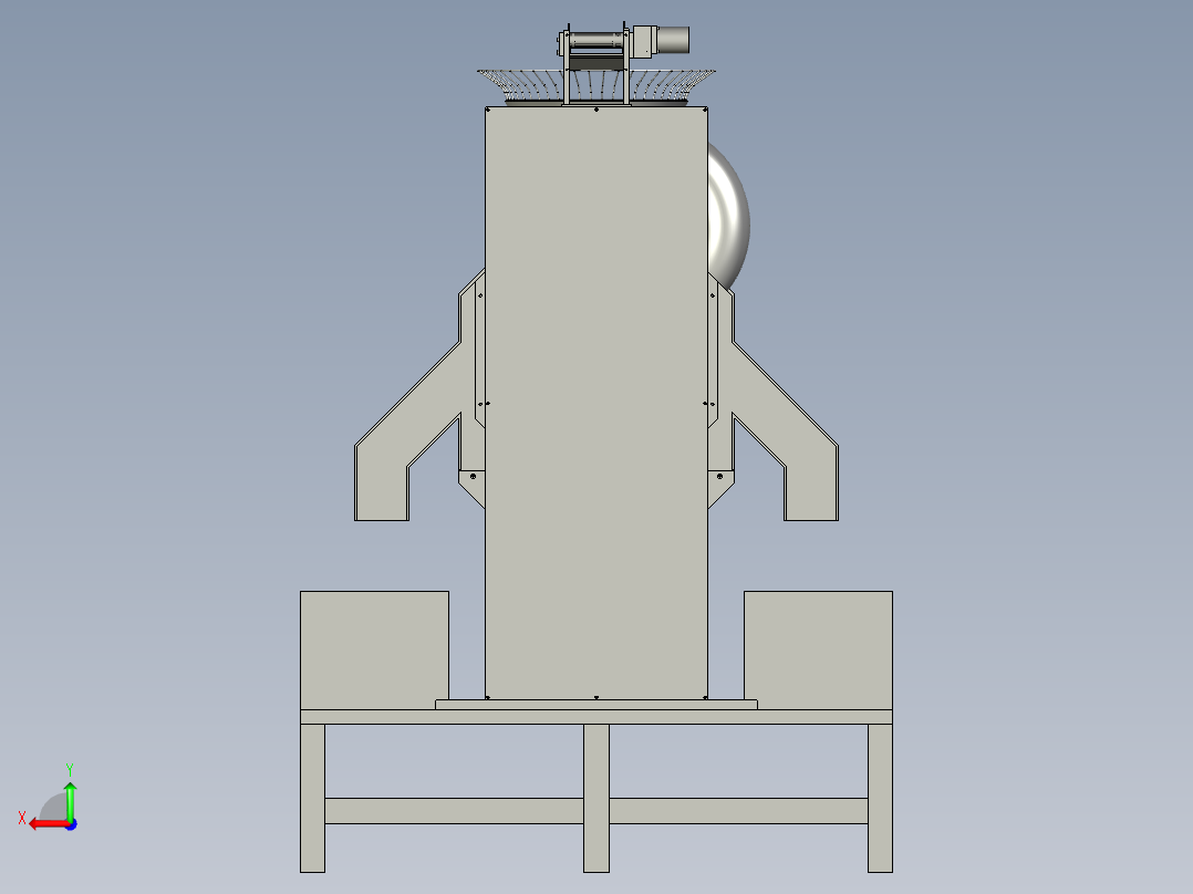 连续式柑橘榨汁机后视图