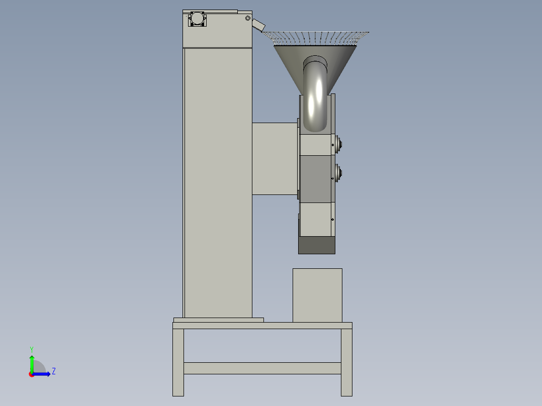连续式柑橘榨汁机左视图