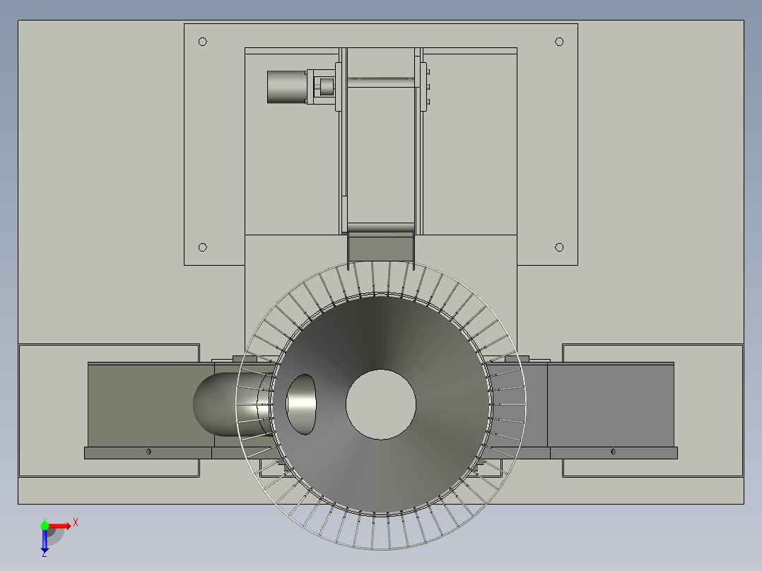 连续式柑橘榨汁机俯视图