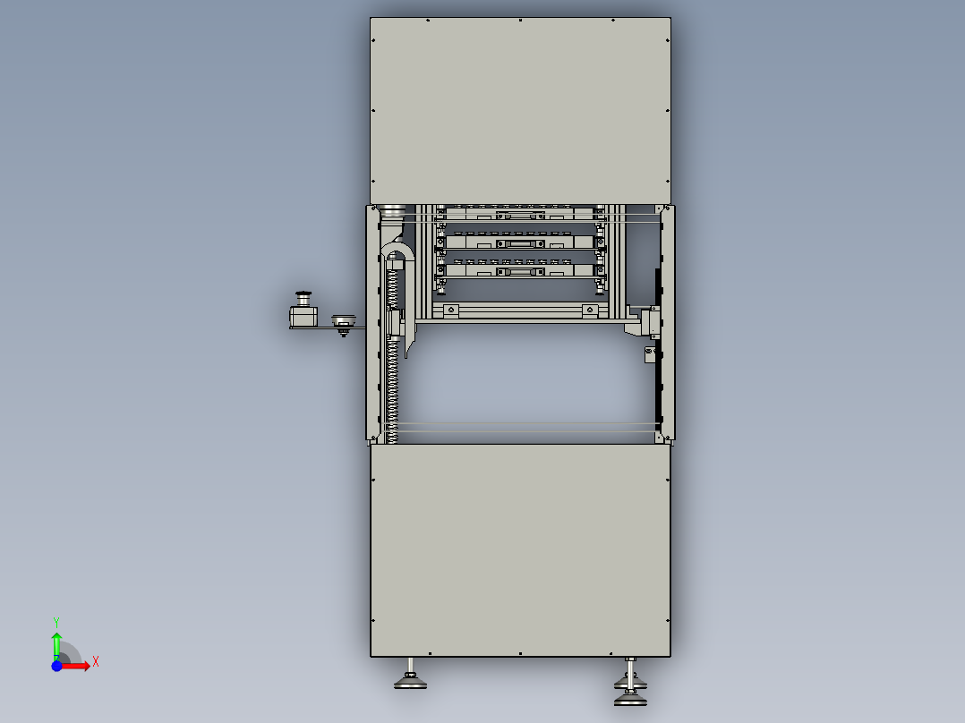 S2202110100000四级转轴提升机上料前视图