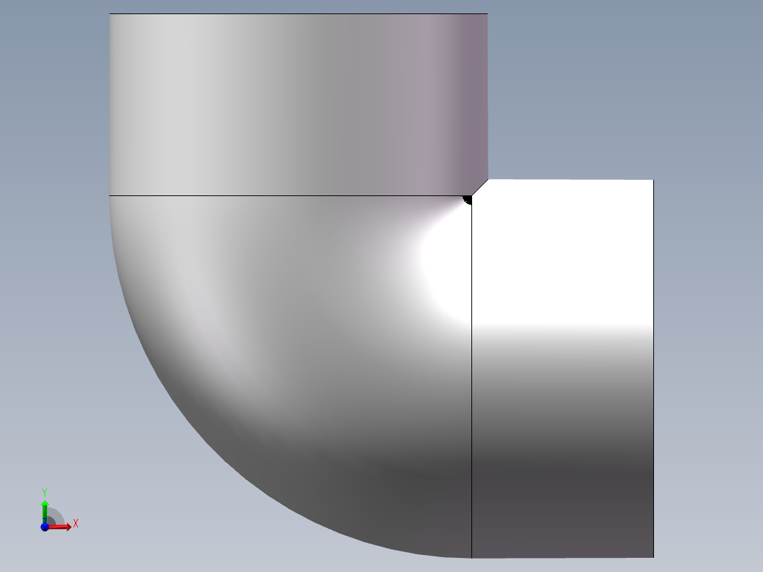 90_ELBOW_DN100_PN10_U-PVC前视图