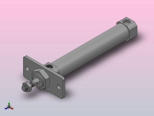 MF迷你气缸系列[MF-20x100-S-U-FA]正等轴测缩略图
