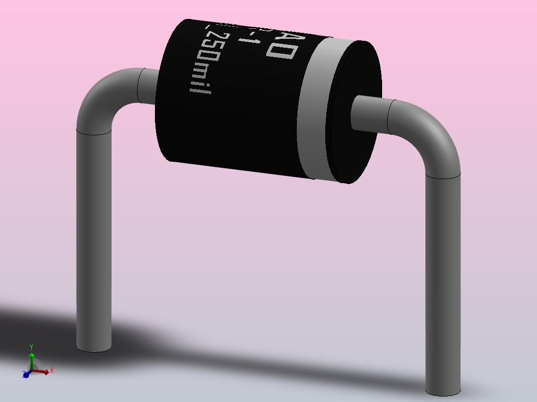 轴向二极管外壳R-_H主视图