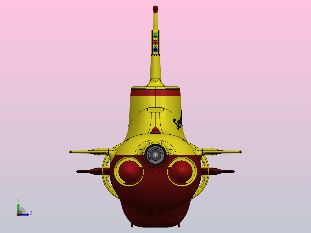 海狗玩具潜艇左视图