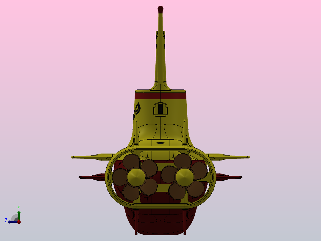 海狗玩具潜艇右视图