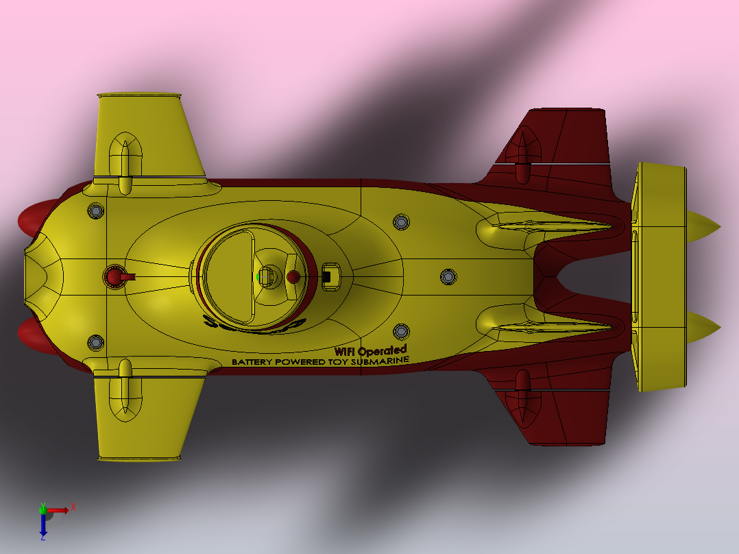 海狗玩具潜艇俯视图