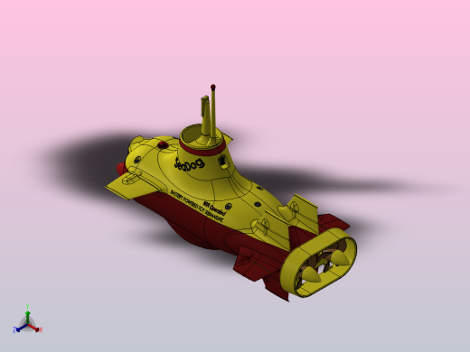 海狗玩具潜艇正等轴测缩略图