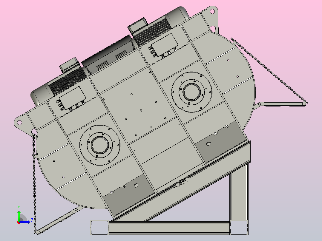 双轴混凝土搅拌机左视图
