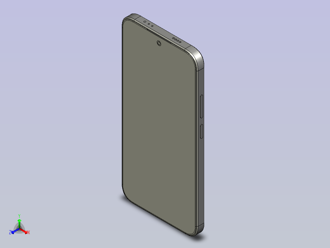 红米note15pro-5g手机正等轴测图