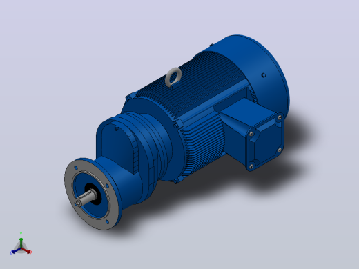 RXF57法兰轴伸式安装斜齿轮减速机RX57-Y3-4P-100-M1-0°-Φ140