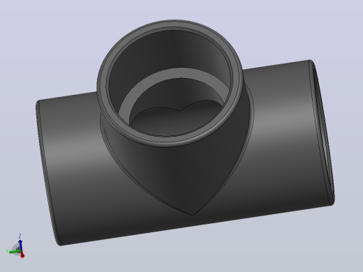 UPVC 三通数码模型(50mm)