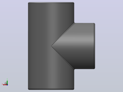 UPVC 三通数码模型(50mm)后视缩略图