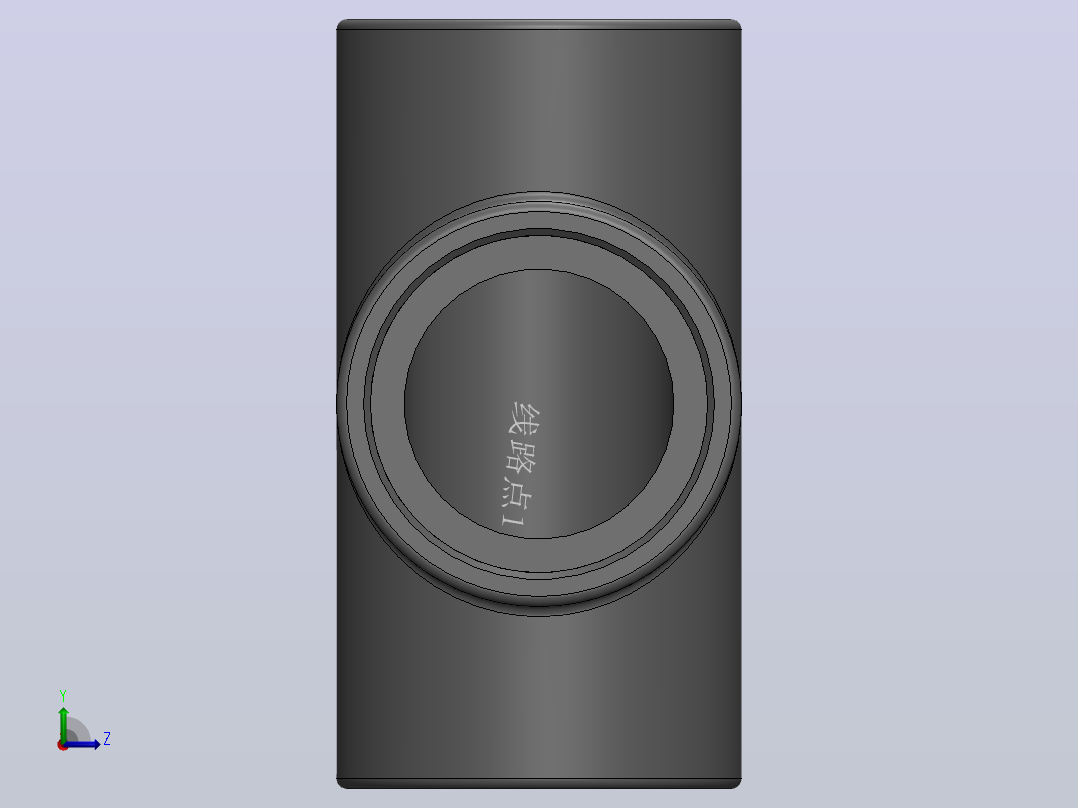 UPVC 三通数码模型(50mm)左视图