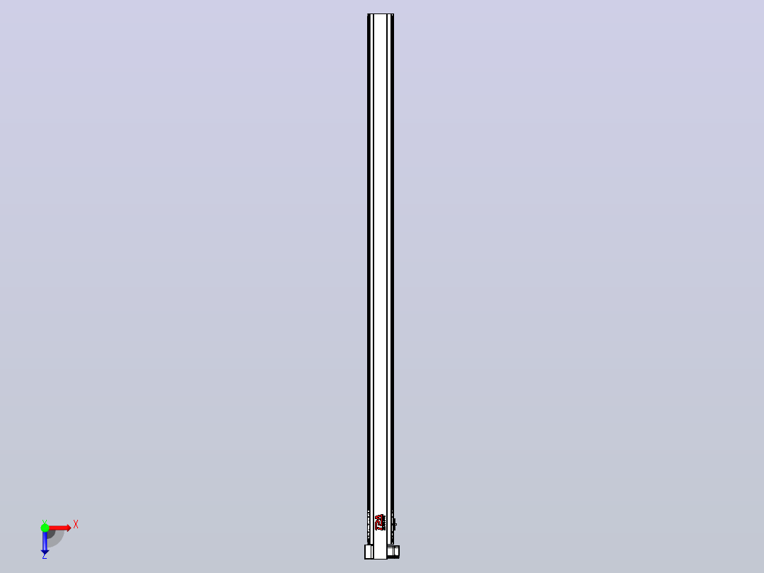 皮带直线轴半封闭可选导轨TPA-HNB-120D-110-L2200-LP-Y-P40-N3俯视图