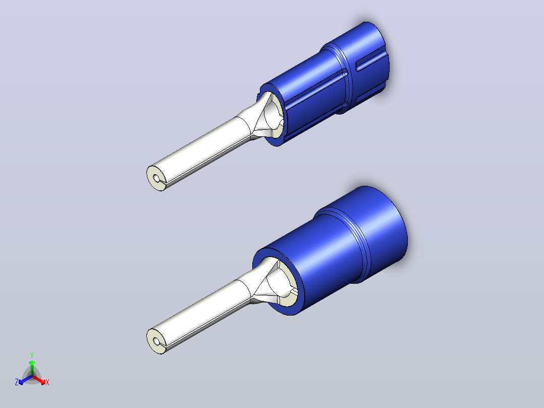 接线端子insulated-pin-terminal-1 1 STP正等轴测图