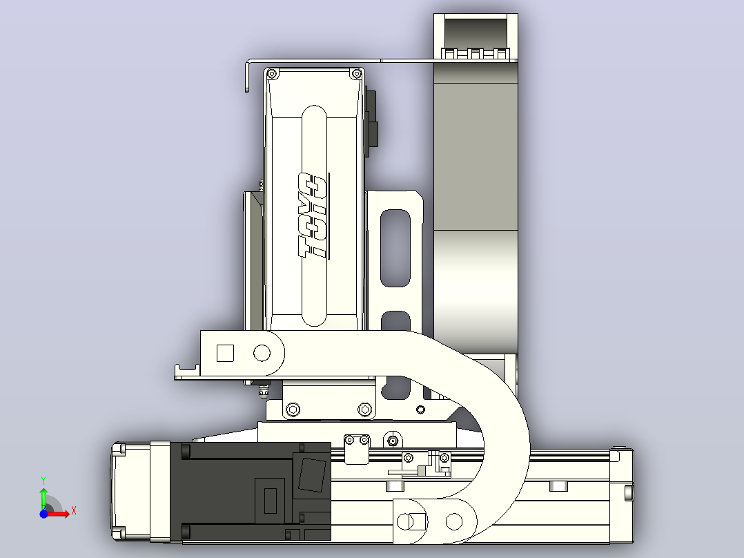 XYGT440-A2-A-50-100-M-C-001负载3-57KG 丝杆模组 XY悬臂组合 XYGT440-A2 替换台湾TOYO东佑达滑台直线模组前视图
