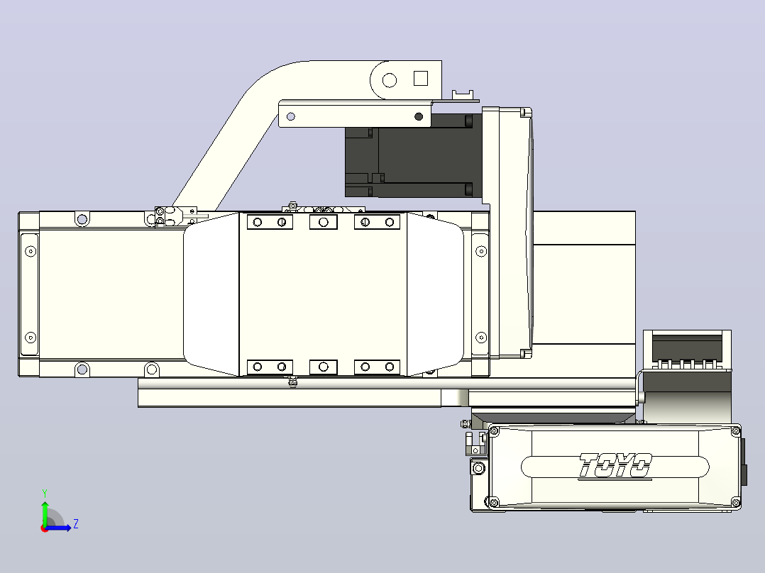XYGT440-A2-A-50-100-M-C-001负载3-57KG 丝杆模组 XY悬臂组合 XYGT440-A2 替换台湾TOYO东佑达滑台直线模组左视图