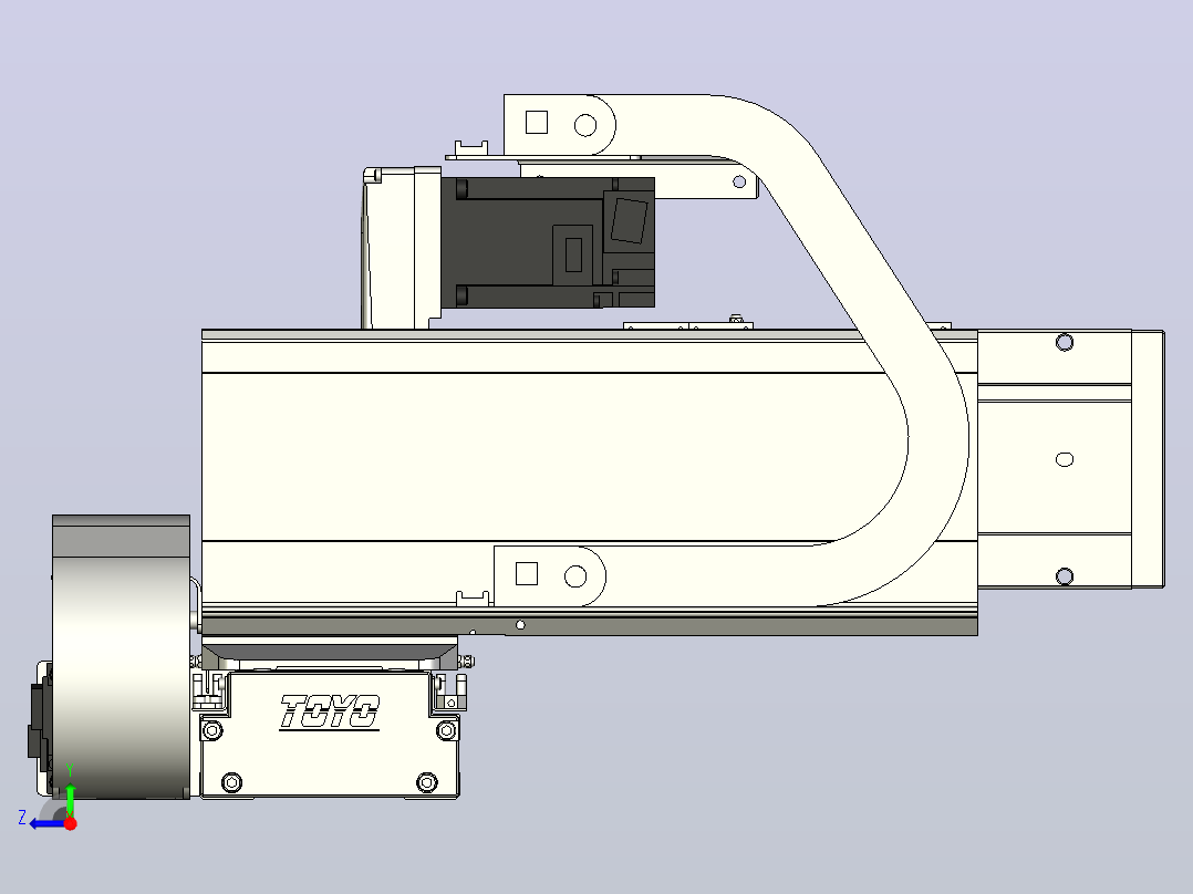 XYGT440-A2-A-50-100-M-C-001负载3-57KG 丝杆模组 XY悬臂组合 XYGT440-A2 替换台湾TOYO东佑达滑台直线模组右视图