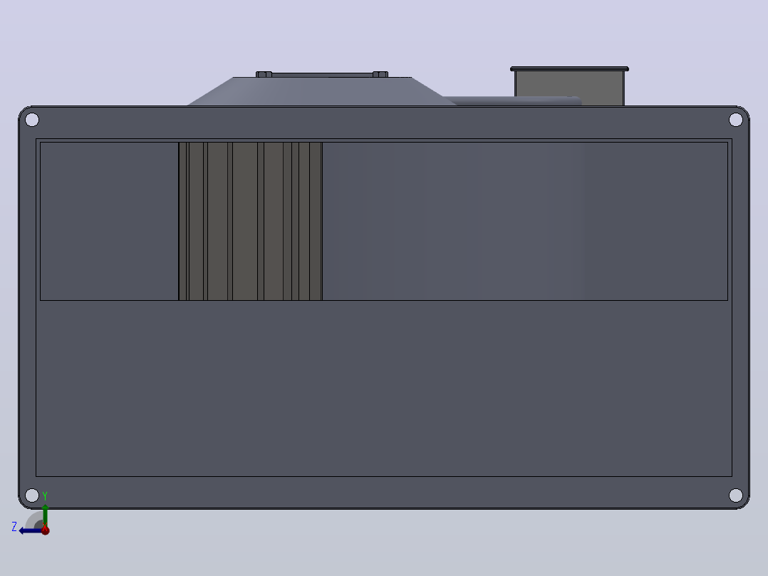 EKR500×250B1 EKR500×250D1方形管道风机[EKR500×250B1]右视图