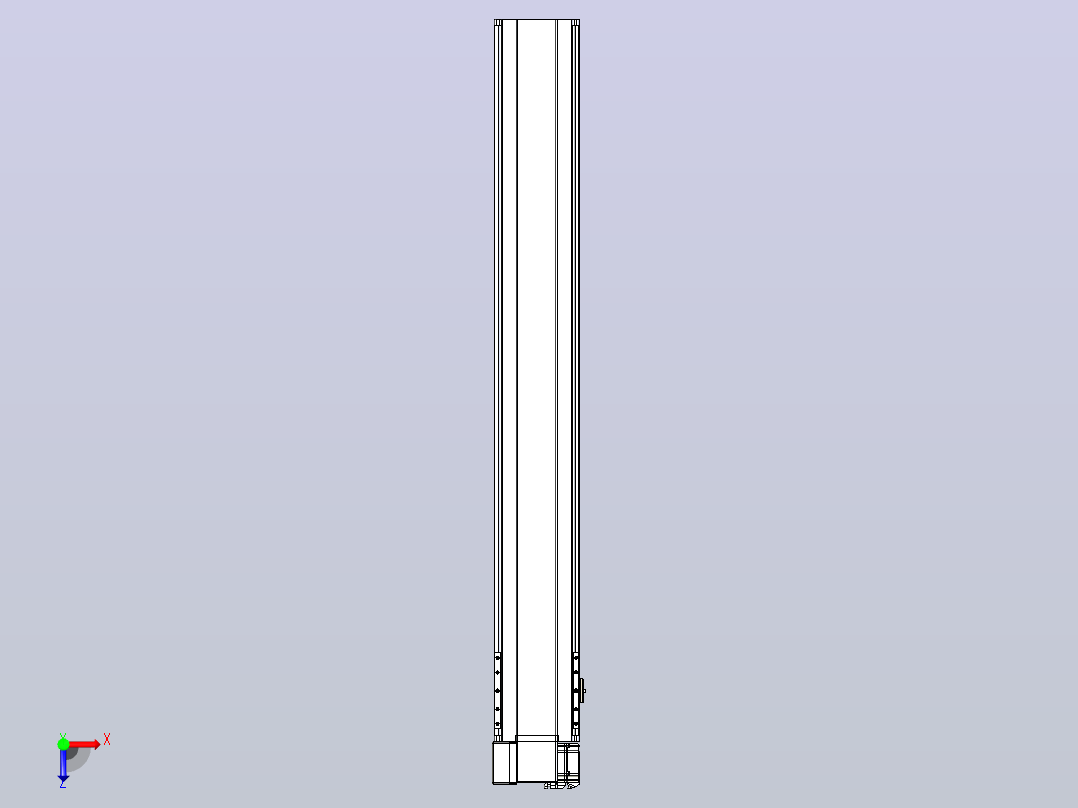 皮带直线轴半封闭可选导轨TPA-HNB-175D-140-L1200-LP-Y-P75-N3俯视图