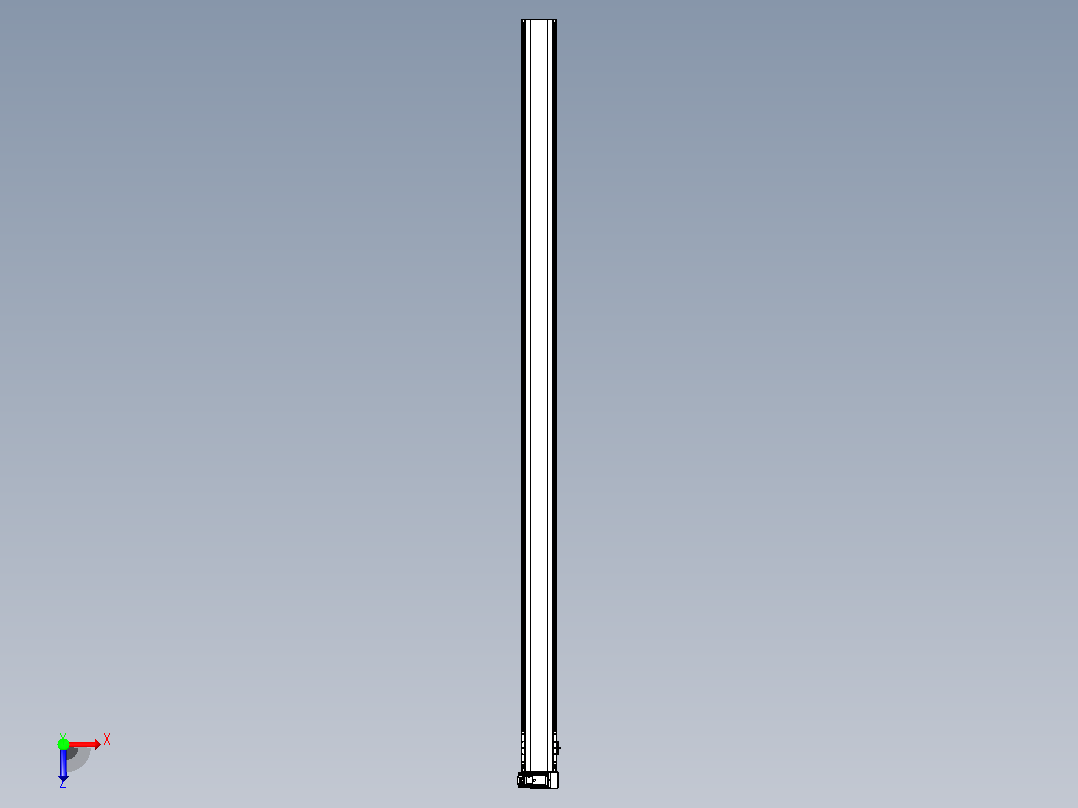 皮带直线轴半封闭可选导轨TPA-HNB-140D-120-L2750-RU-Y-P40-N3俯视图