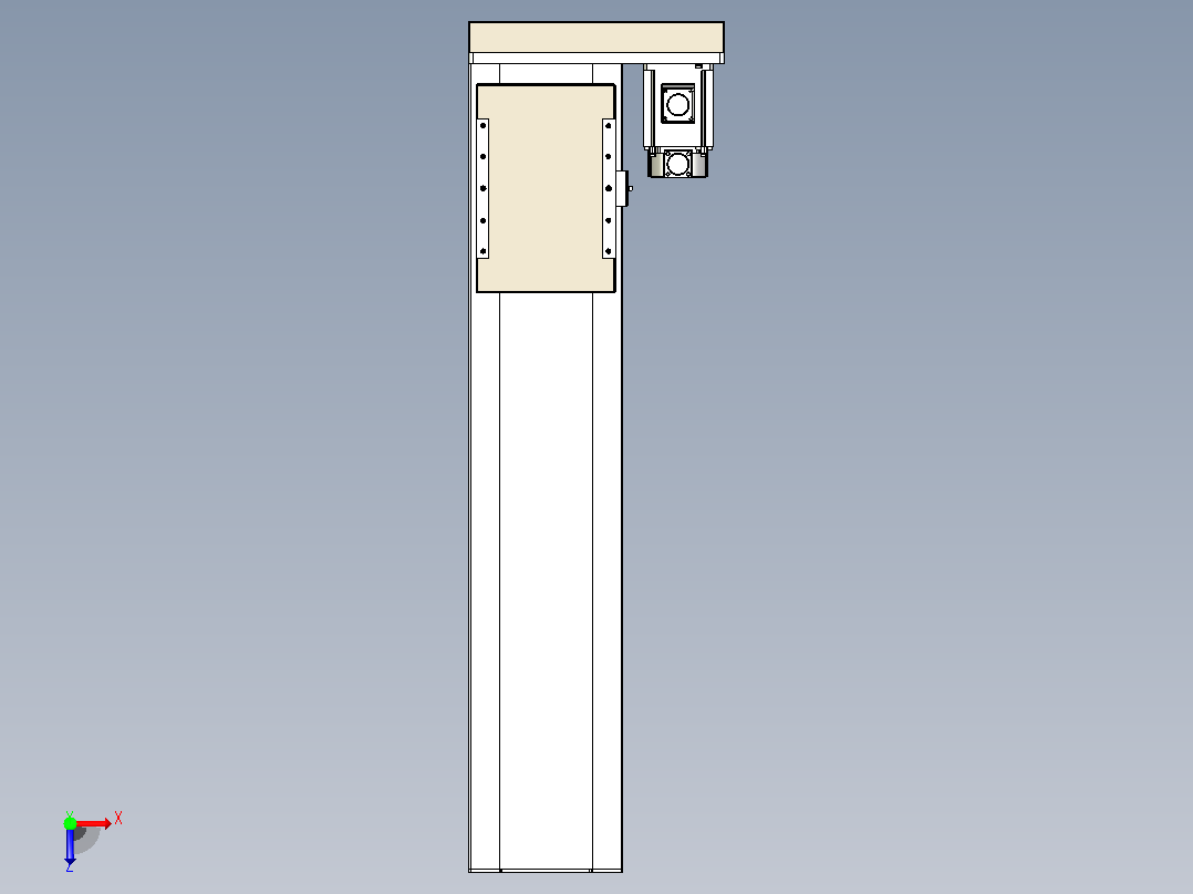 滚珠丝杠直线轴带导轨全封闭TPA-HCR-220D-3210C-L800-ML-Y-P1K-N3俯视图