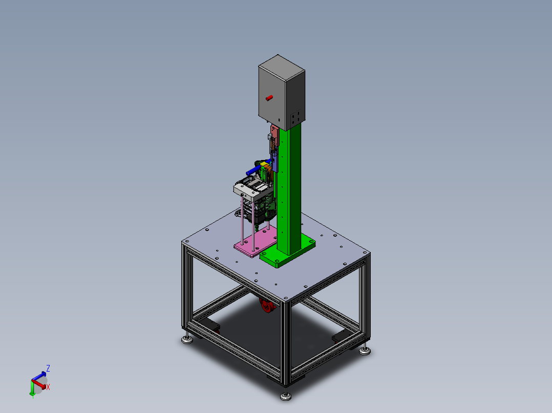 手动自锁压机sw17可编辑正等轴测图