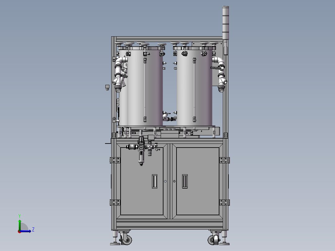 蓄电池封盖点胶机3D图纸 H188 非标自动化设备3D图纸3D模型左视图