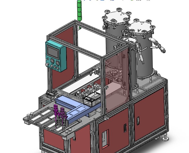 蓄电池封盖点胶机3D图纸 H188 非标自动化设备3D图纸3D模型