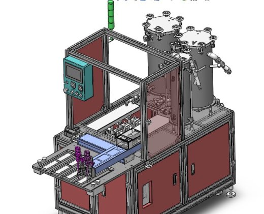 蓄电池封盖点胶机3D图纸 H188 非标自动化设备3D图纸3D模型缩略图