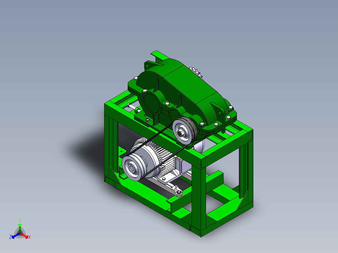 链传动机械的动力输出2012正等轴测图