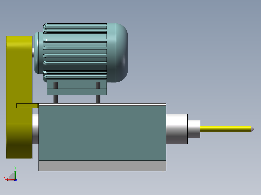 钻孔攻牙动力头-自动钻孔机（卧式后视图