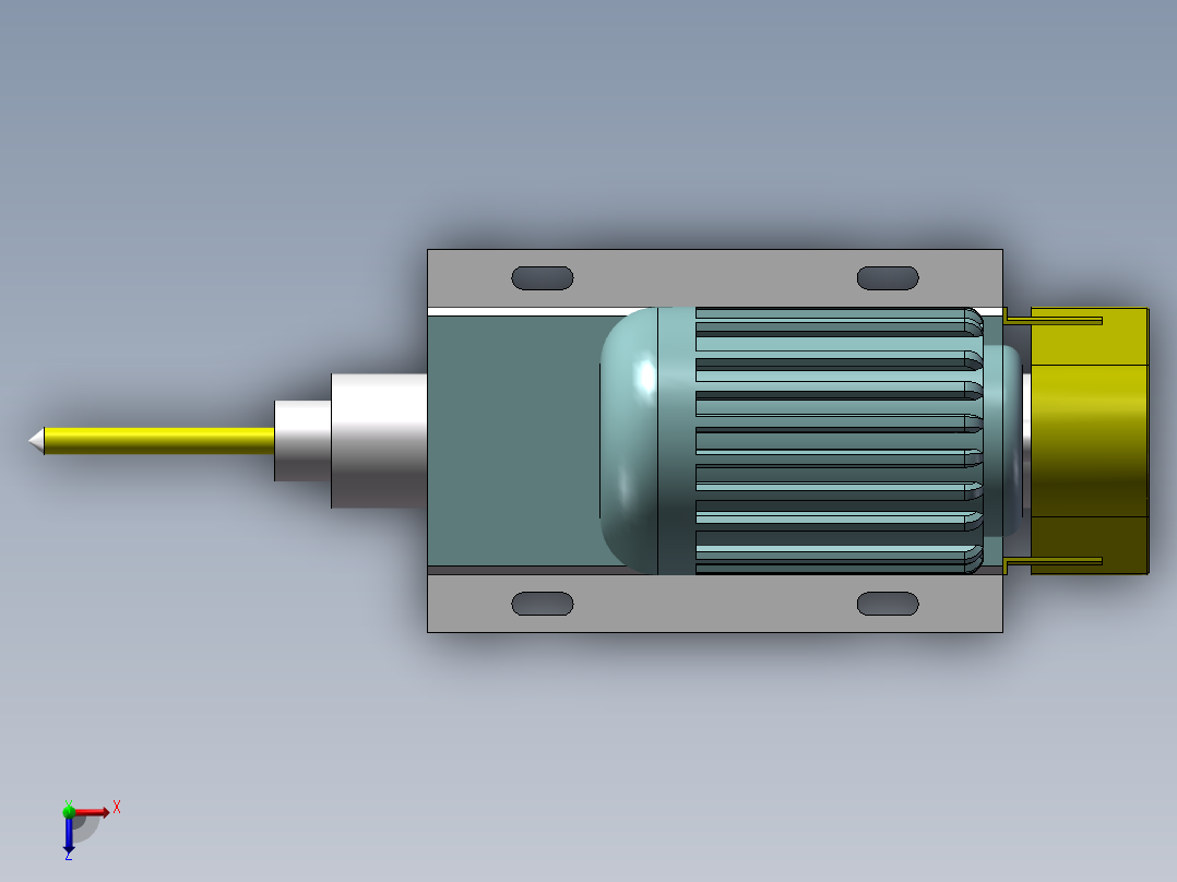钻孔攻牙动力头-自动钻孔机（卧式俯视图