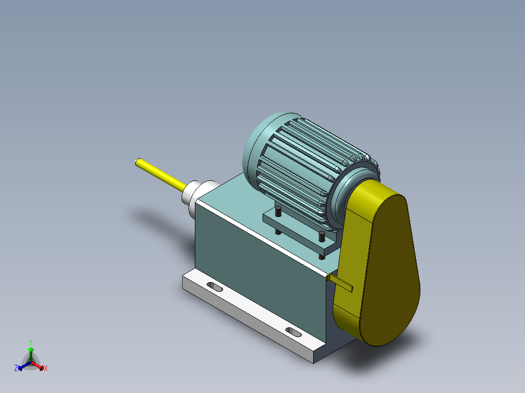 钻孔攻牙动力头-自动钻孔机（卧式正等轴测图