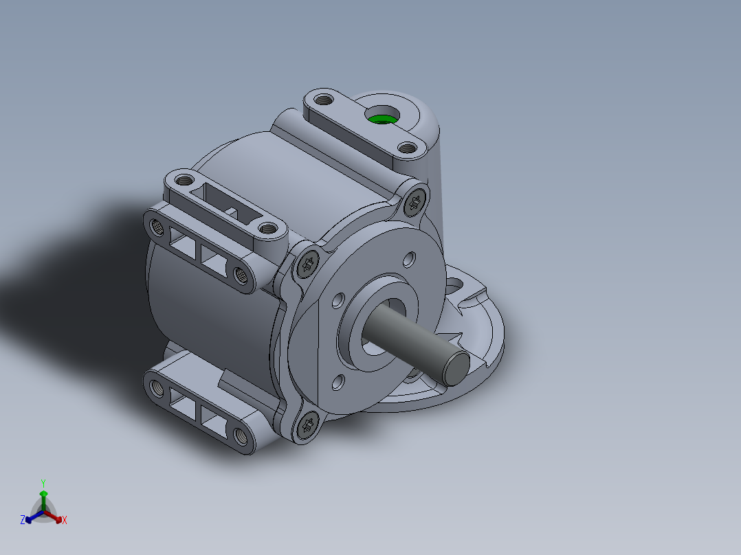 Worm Gesrbox SG80正等轴测图
