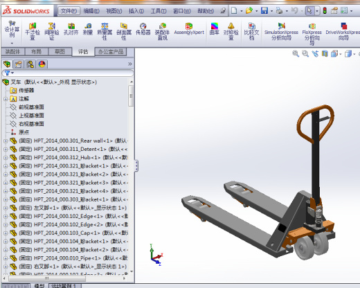 6款自动叉车3d图打包液压叉车solidworks三维模型图叉车图纸资料缩略图