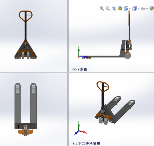 6款自动叉车3d图打包液压叉车solidworks三维模型图叉车图纸资料缩略图