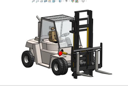 6款自动叉车3d图打包液压叉车solidworks三维模型图叉车图纸资料缩略图
