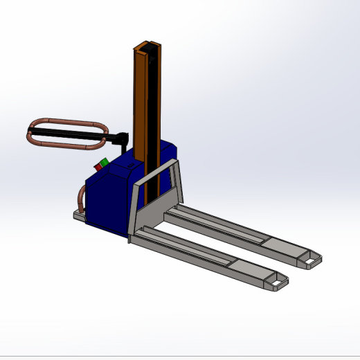 6款自动叉车3d图打包液压叉车solidworks三维模型图叉车图纸资料缩略图
