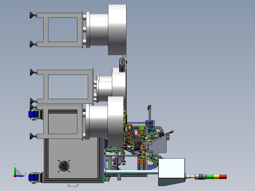 按钮开关自动组装机3D图纸三维图纸 自动组装机3D三维图纸左视缩略图