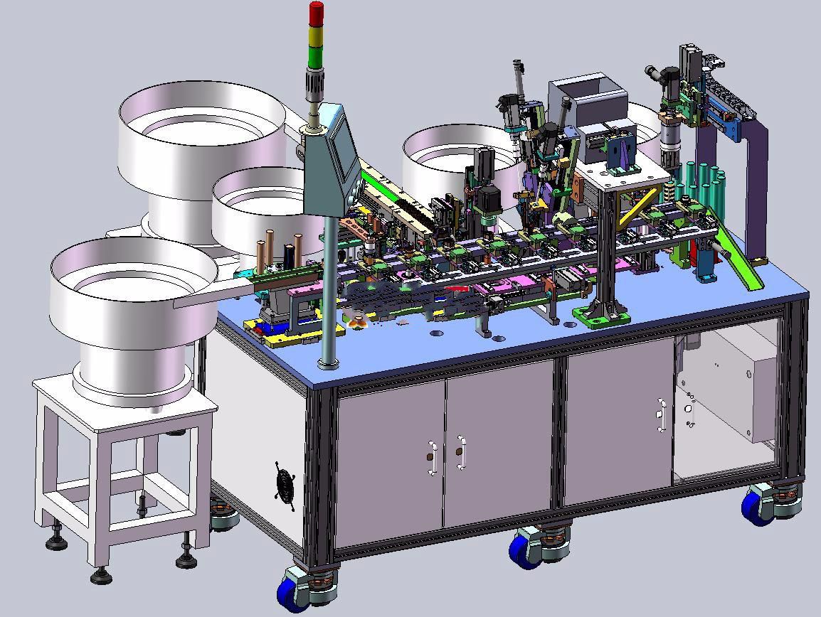 按钮开关自动组装机3D图纸三维图纸 自动组装机3D三维图纸
