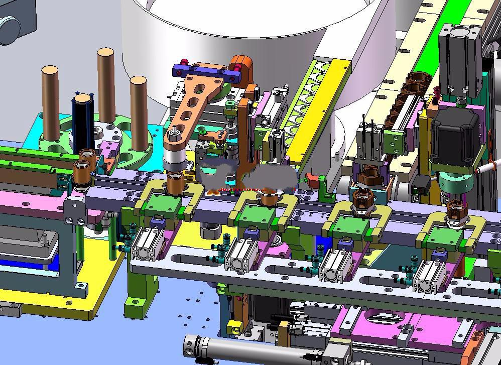 按钮开关自动组装机3D图纸三维图纸 自动组装机3D三维图纸