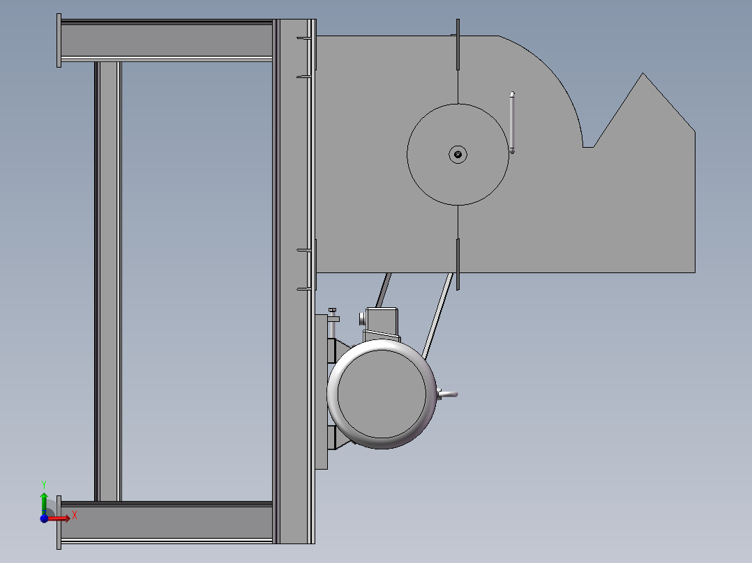 粉碎机3D图纸（带工程图） H721前视图