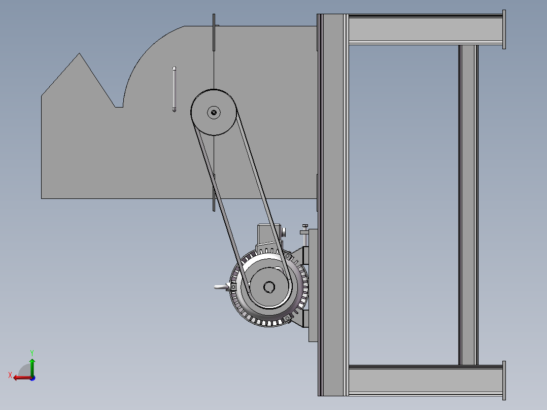 粉碎机3D图纸（带工程图） H721后视图
