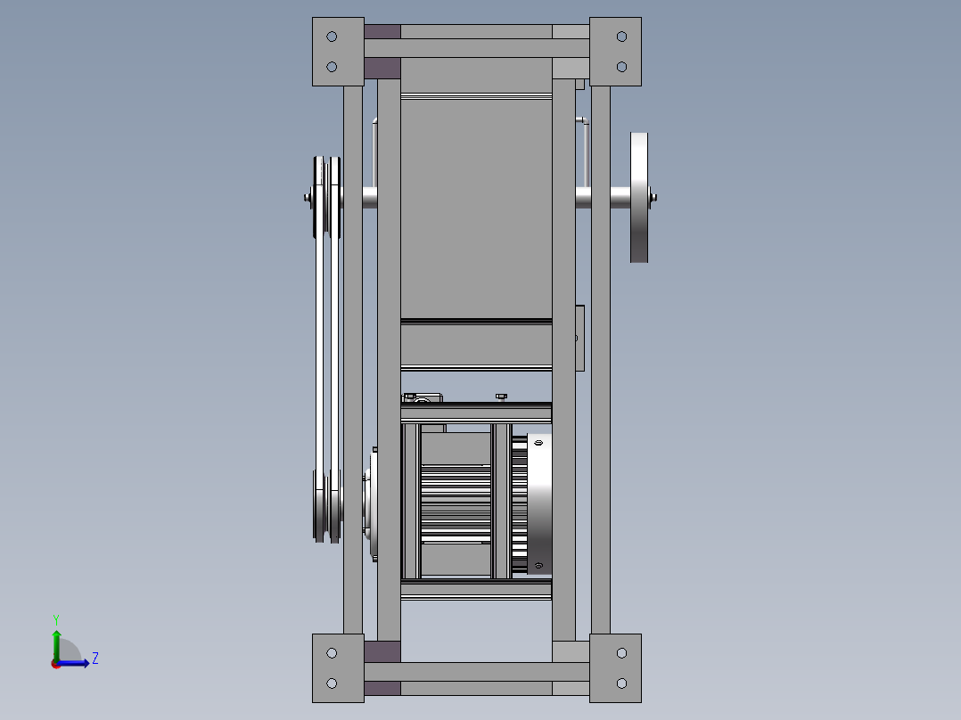 粉碎机3D图纸（带工程图） H721左视图