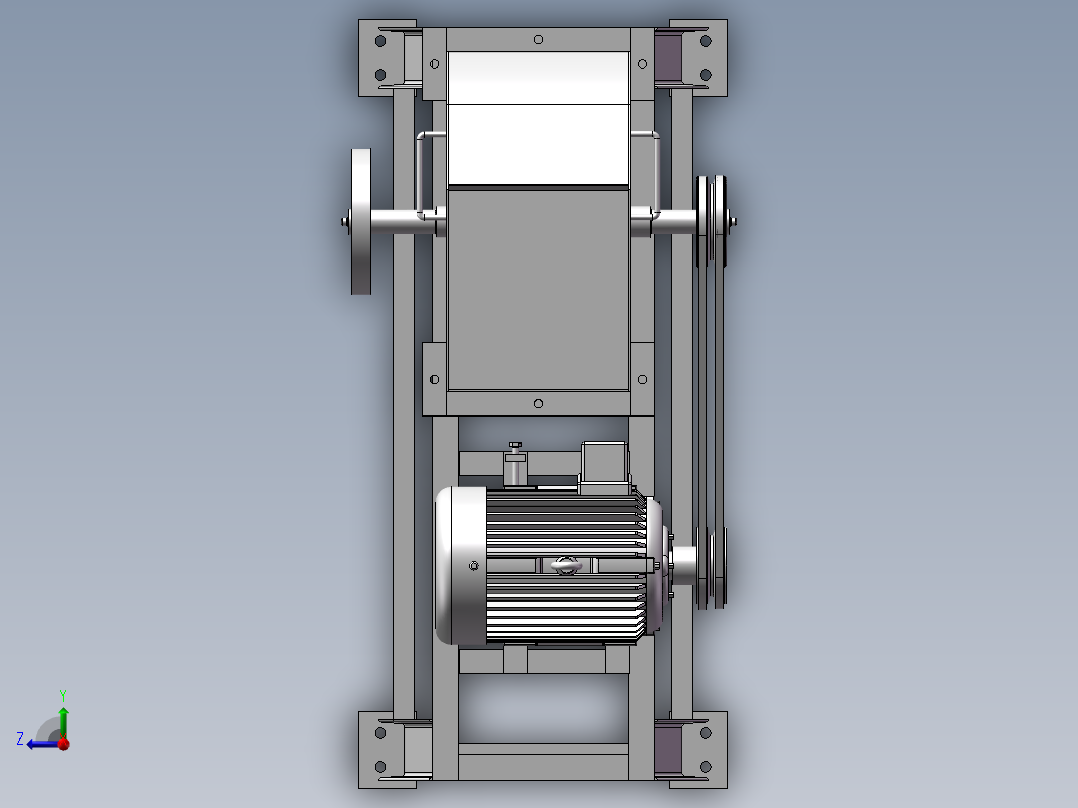 粉碎机3D图纸（带工程图） H721右视图